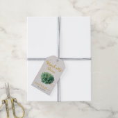 多肉植物の赤ちゃんシャワーを私が成長するのを見る ギフトタグ (より糸付き)