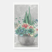 多肉植物の鉢のイラスト (正面)