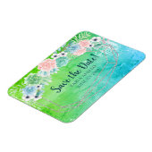 多肉植物の SAVE THE DATE ジオメトリック マグネット (左側)