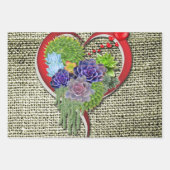 多肉植物を愛する園芸植物 ラッピングペーパーシート (正面3)