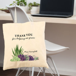多肉植物を育てるのを手伝ってくれてありがとう トートバッグ