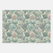 多肉植物グリーンバースデーパーティー ラッピングペーパーシート (正面)