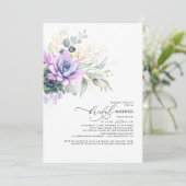 多肉植物グリーンリー葉金ゴールドボホブライダルシャワー 招待状 (スタンド正面)