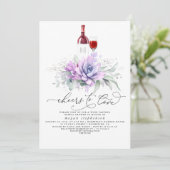 多肉植物グリーンワインテイスティングブライダルシャワー 招待状 (スタンド正面)