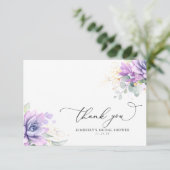 多肉植物グリーン ブライダルシャワー サンクス サンキューカード (スタンド正面)