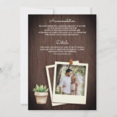 多肉植物サボテンポットズバーンウッド結婚ズ 招待状 (裏面)