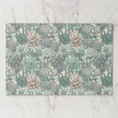 多肉植物バースデーパーティー紙ランチョンマット ペーパーパッド (正面)