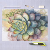 多肉植物フローラ分離水色 薄葉紙 (クラフト)