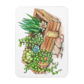 多肉植物プランターボックス マグネット (縦)