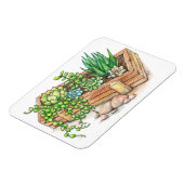 多肉植物プランターボックス マグネット (左側)