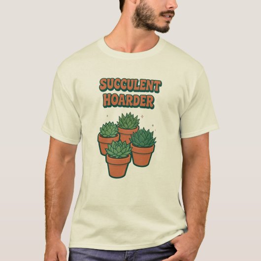 多肉植物収集家Tシャツ Tシャツ (正面)