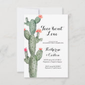 多肉植物婚約パーティサボテン 招待状 (正面)