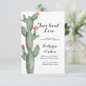 多肉植物婚約パーティサボテン 招待状 (スタンド正面)