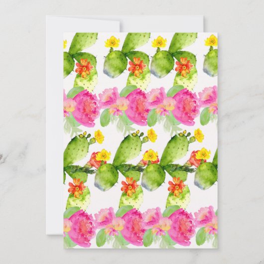 多肉植物性ブライダルシャワー招待状 招待状 (裏面)