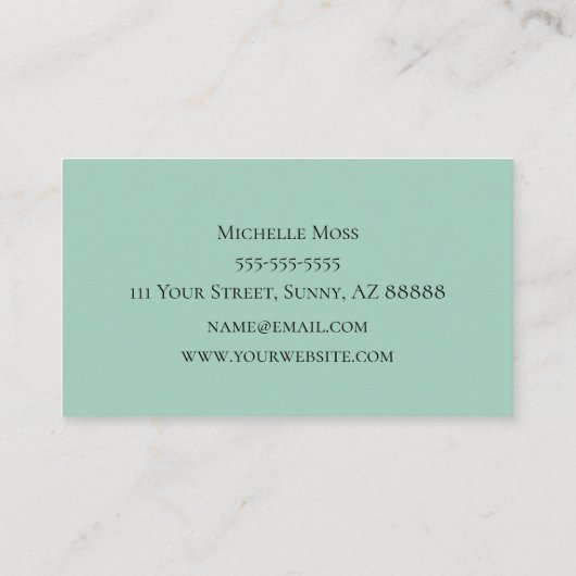 多肉植物画エレガント面 名刺 (裏面)