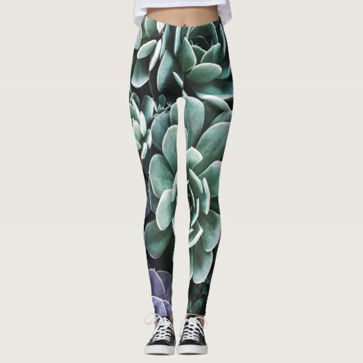 多肉植物自然 レギンス (正面)