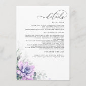 多肉植物葉金ゴールドの結婚詳細 エンクロージャーカード (正面)