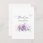 多肉植物金ゴールド緑の赤ちゃんシャワーありがとう サンキューカード (正面/裏面)