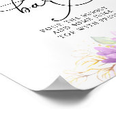 多肉植物金ゴールド緑色母バー標識 ポスター (角)