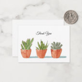 多肉植物鉢植えサンキューカード ノートカード (正面/裏面インサイチュ)