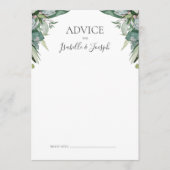 多肉植物 |の結婚アドバイスカード アドバイスカード (正面)
