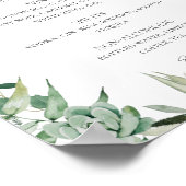 多肉植物 |の結婚ドリンクのメニュー記号 ポスター (角)