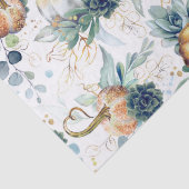 多肉植物 グリーンとゴールドのパンプキン 秋のパーティー 薄葉紙 (詳細)