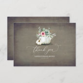 多肉植物 グリーン かぼちゃ ブライダルシャワー サンキューカード (正面/裏面)