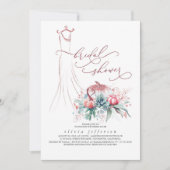 多肉植物 グリーン パンプキン ドレス ブライズシャワー I 招待状 (正面)