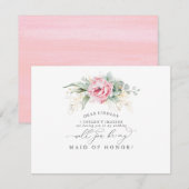 多肉植物 グリーン 葉 花嫁の仲間 プロポーズ 招待状 (正面/裏面)