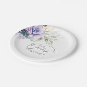 多肉植物 ゴールド グリーン エレガント モダン チェアーズ 紙皿 (アングル)