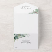 多肉植物 |シールと送信 オールインワン招待状 (外側)