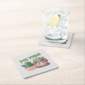 多肉植物 スクエアペーパーコースター (インサイチュ)