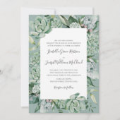 多肉植物 |セージ伝統的のフルネーム 招待状 (正面)