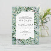 多肉植物 |セージ伝統的のフルネーム 招待状 (スタンド正面)