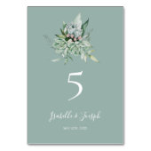 多肉植物 |セージ緑のテーブル番号 テーブルナンバー (裏面)