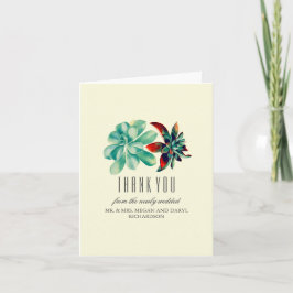 多肉植物 ティール 結婚式 お礼 サンキューカード