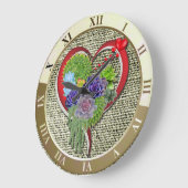 多肉植物 ラージ壁時計 (傾斜)