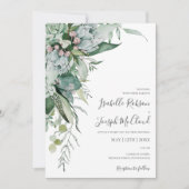 多肉植物 |写真カジュアル結婚の 招待状 (正面)