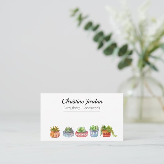 多肉植物 名刺 (スタンド正面)