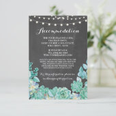 多肉植物 宿泊施設 ミント 結婚式 チョーク エンクロージャーカード (スタンド正面)