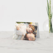 多肉植物 |折り畳まれた前面と背面の写真 サンキューカード (裏面)