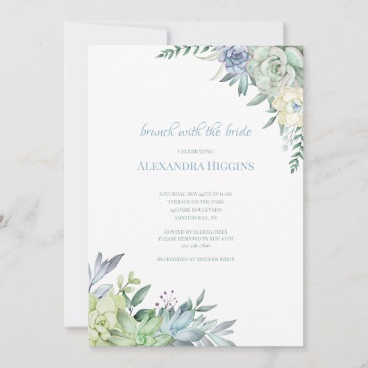 多肉植物 招待状 (正面)