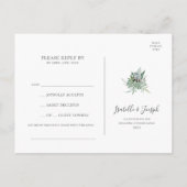 多肉植物 |曲リクエストRSVPポストカード ポストカード (裏面)