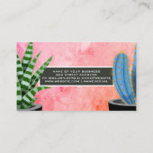 多肉植物 | 水彩テクスチャ 予約カード (裏面)