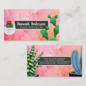 多肉植物 | 水彩テクスチャ 予約カード (正面/裏面)