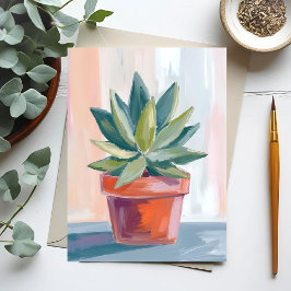 多肉植物 水彩画 植物学 ポストカード