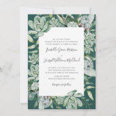 多肉植物 |緑伝統的のフルネーム 招待状 (正面)