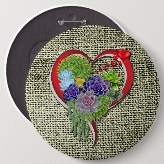 多肉植物 缶バッジ (正面&裏面)