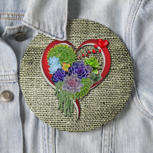 多肉植物 缶バッジ (インサイチュ)